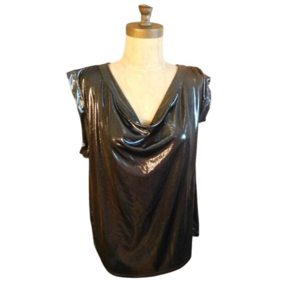 Torrid Size L Large (0) Metallic STRETCH Slinky Stretchy Top NWT